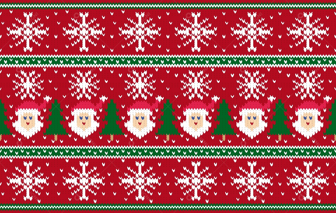 Padrão de Tapete de Natal Ilustração Vetor EPS