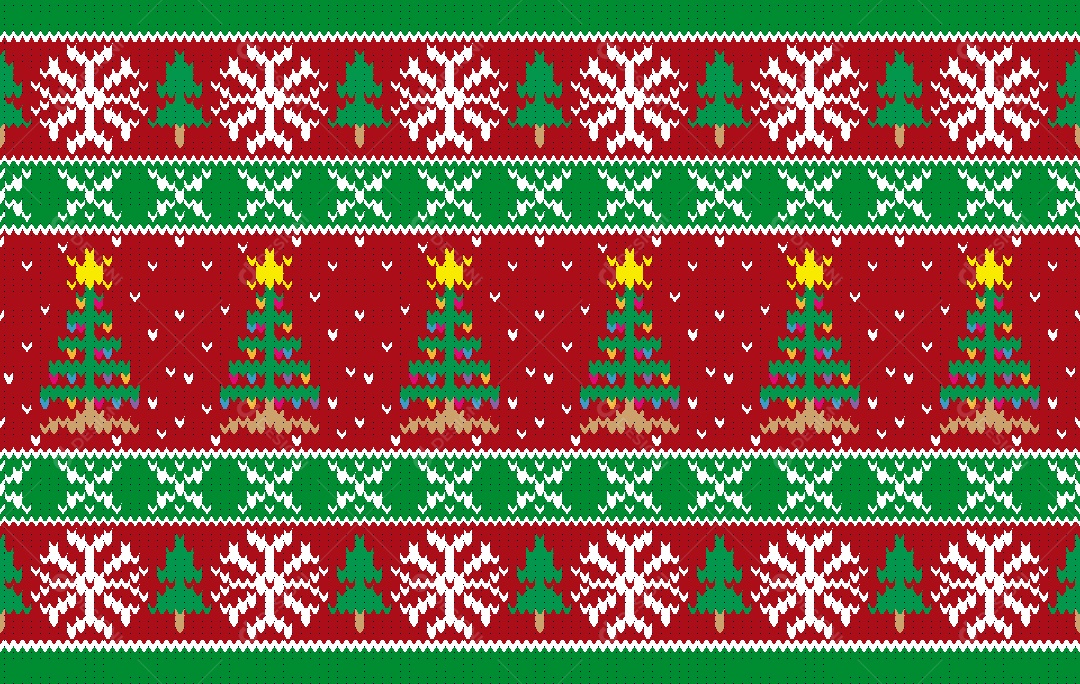 Padrão de Tapete de Natal Ilustração Vetor EPS