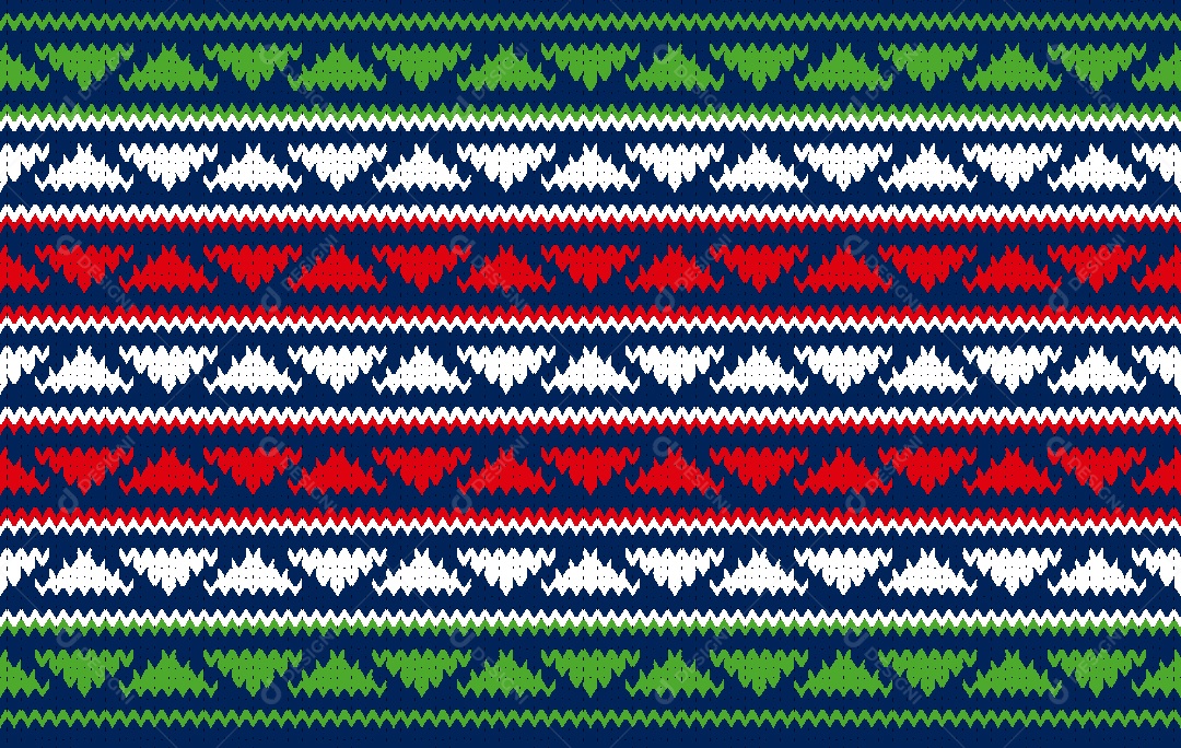 Padrão de Tapete de Natal Ilustração Vetor EPS