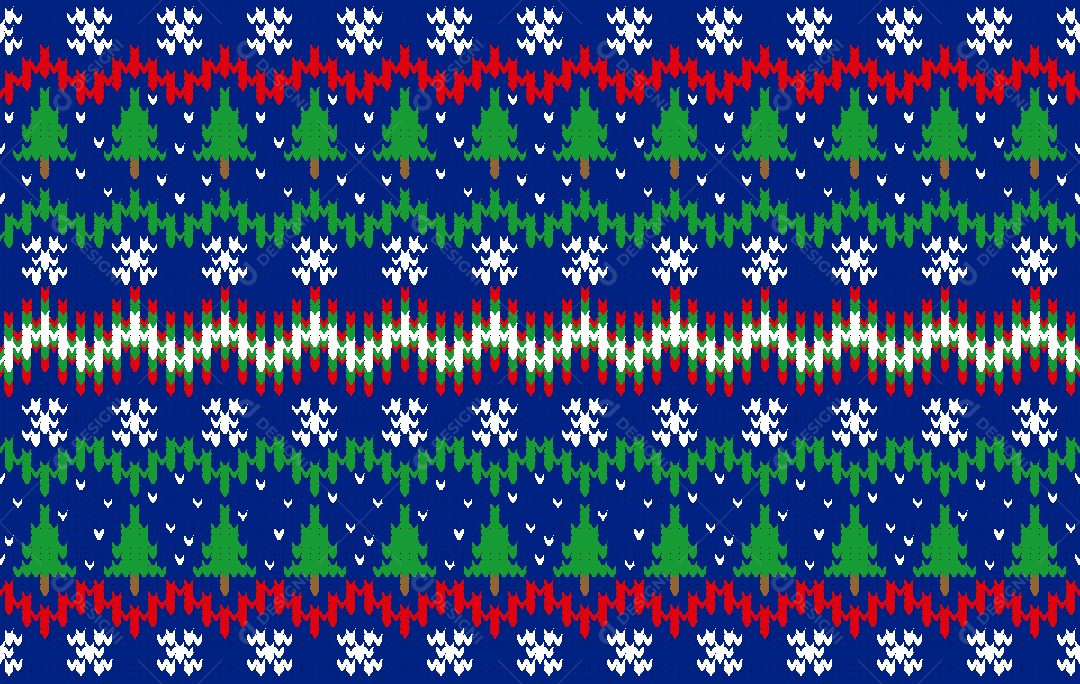 Padrão de Tapete de Natal Ilustração Vetor EPS