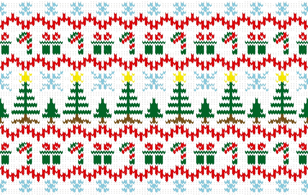 Padrão de Tapete de Natal Ilustração Vetor EPS