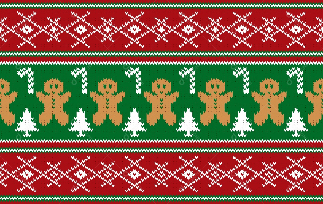 Padrão de Tapete de Natal Ilustração Vetor EPS