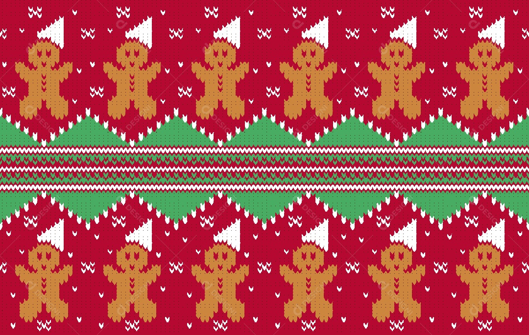 Padrão de Tapete de Natal Ilustração Vetor EPS