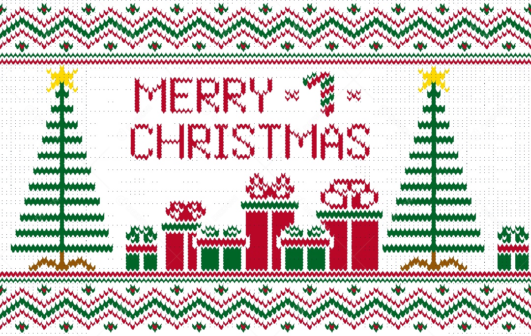 Padrão de Tapete de Natal Ilustração Vetor EPS