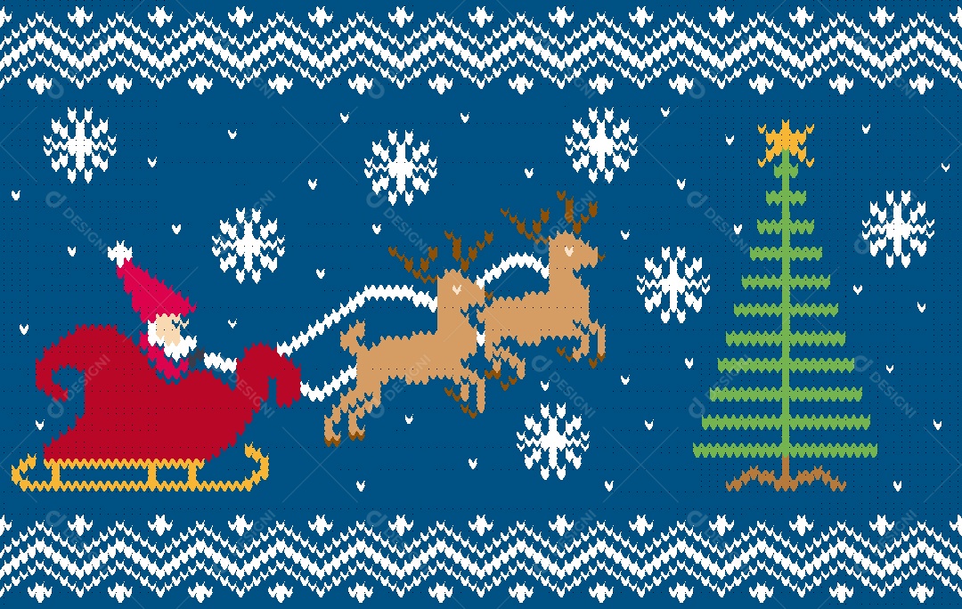 Padrão de Tapete de Natal Ilustração Vetor EPS