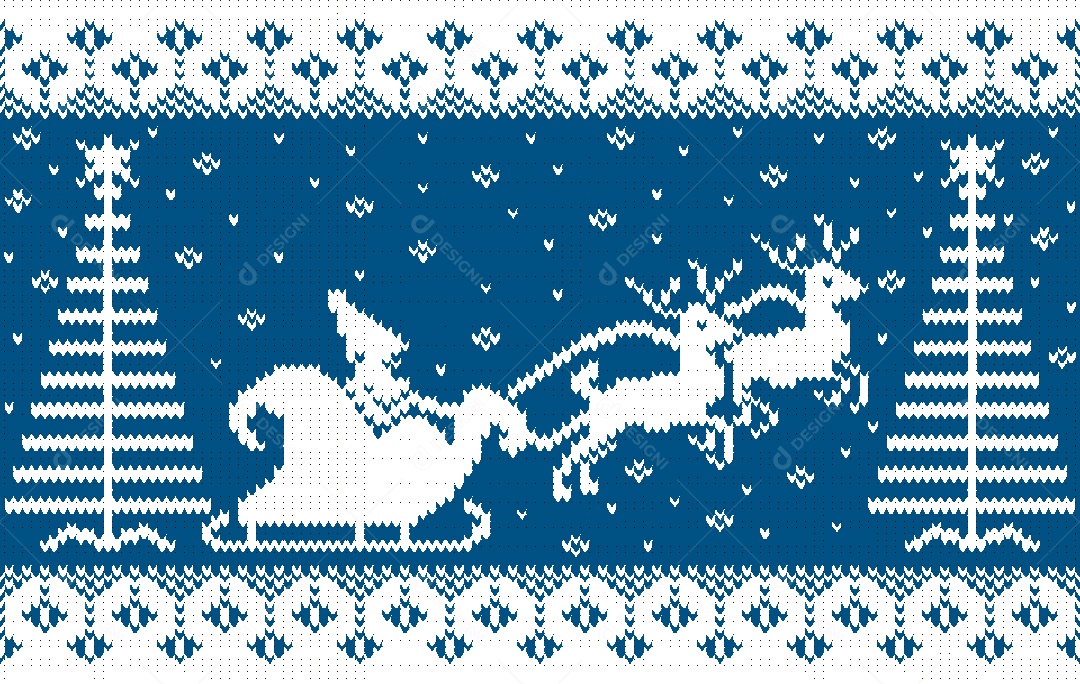 Padrão de Tapete de Natal Ilustração Vetor EPS