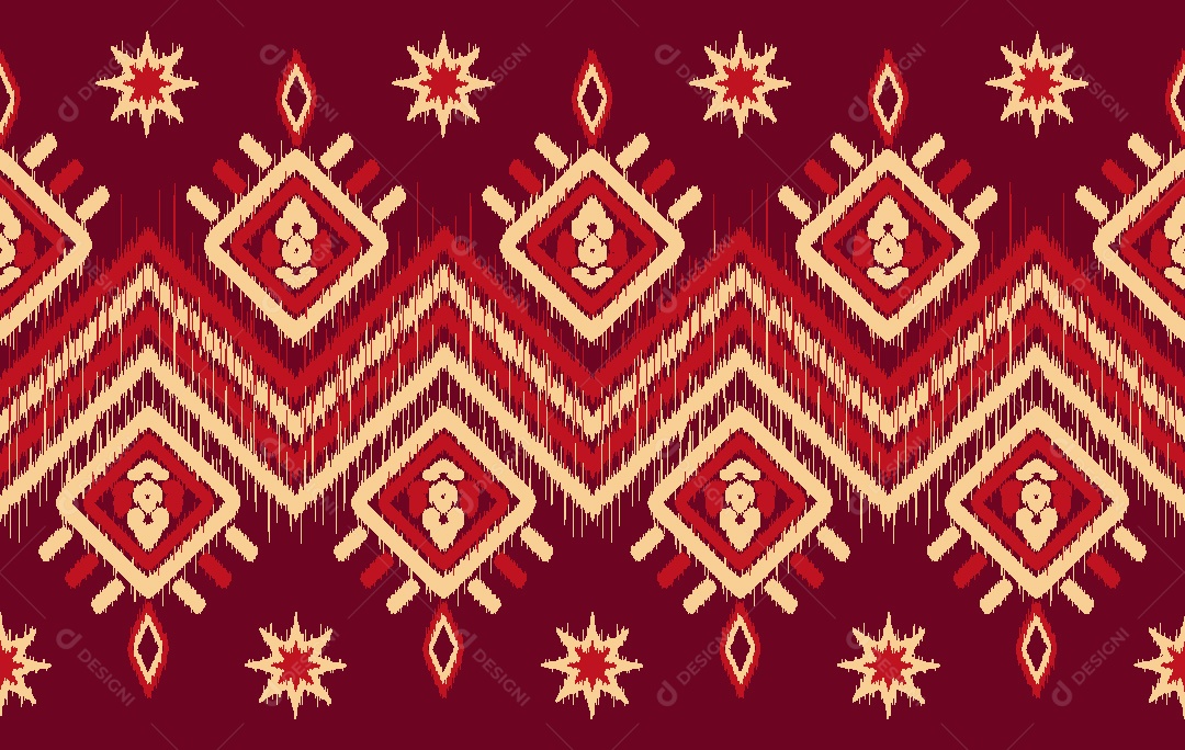 Padrão Étnico Ilustração Vetor EPS