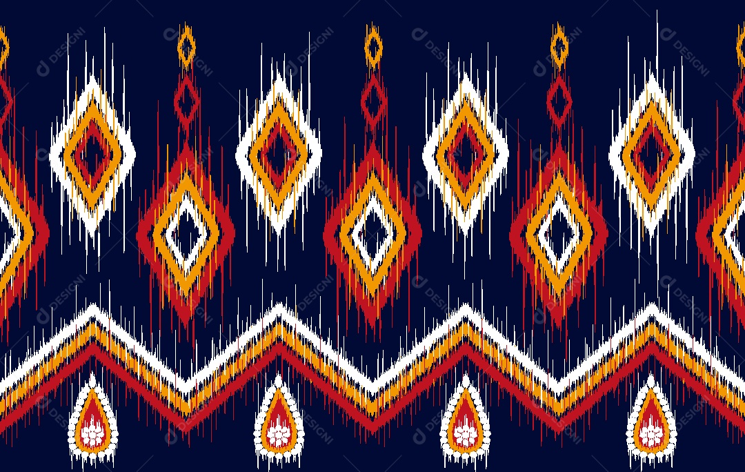 Padrão Étnico Ilustração Vetor EPS