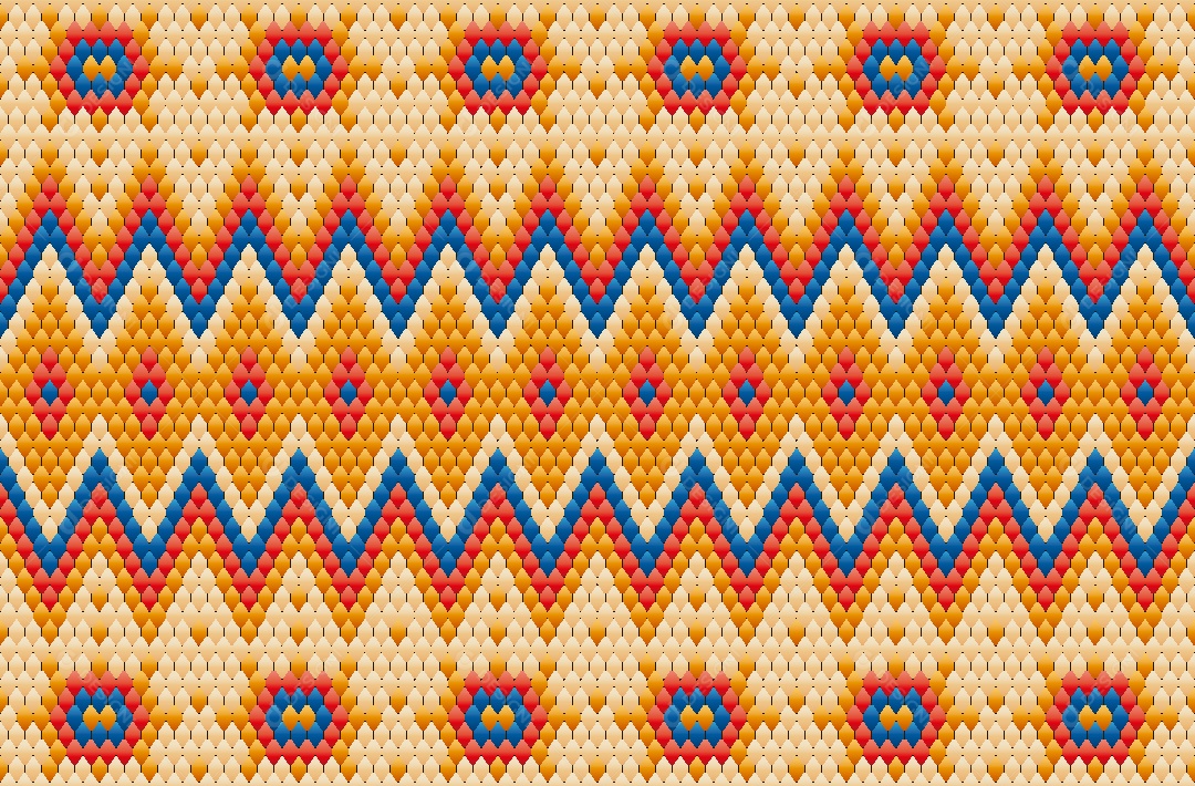 Ethnic Standard Illustration EPS Vector