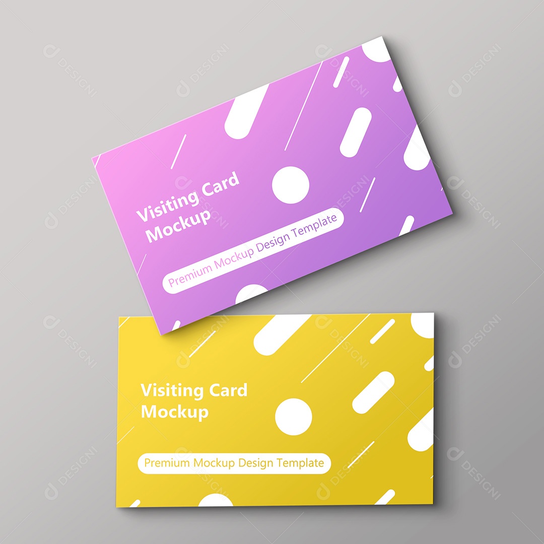 Mockup De Cartões de Visita Empilhados PSD Editável