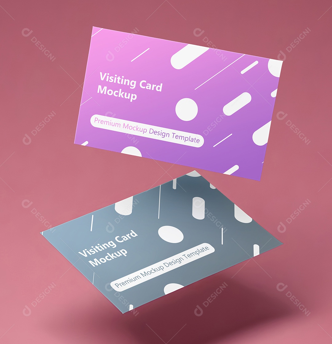 Mockup De Cartões de Visita Empilhados PSD Editável