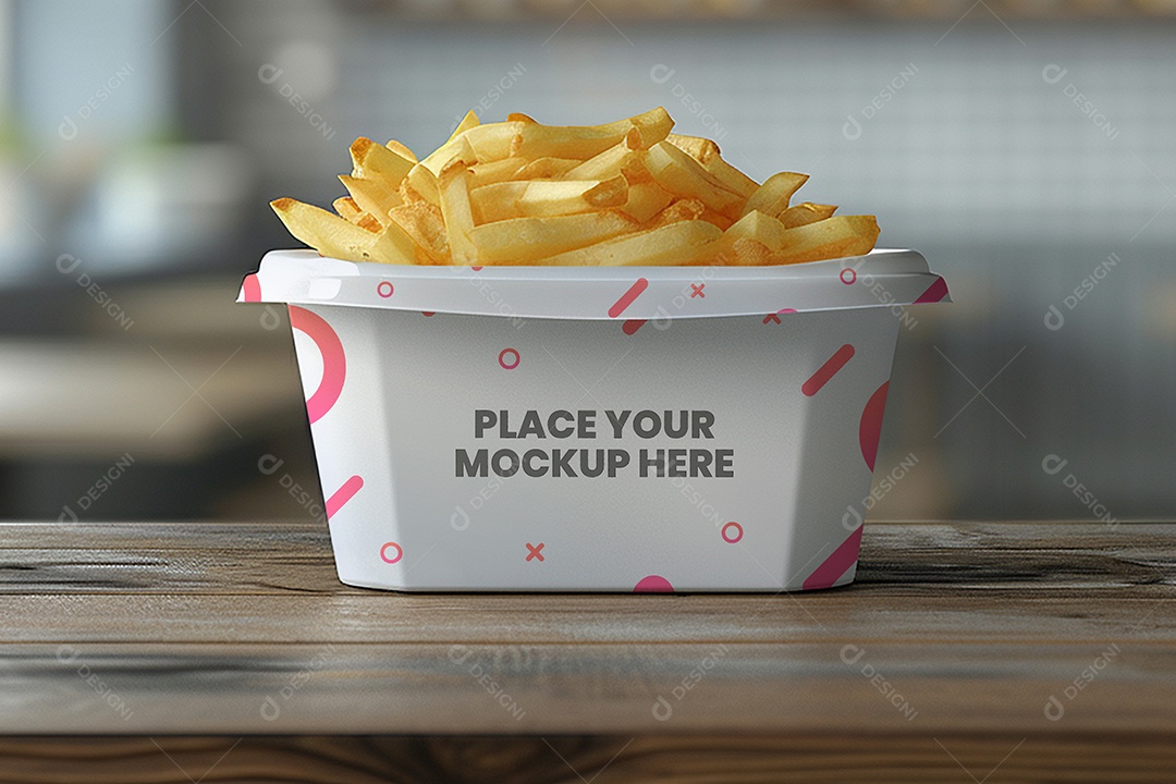 Batata Frita Mockup Fast Food PSD