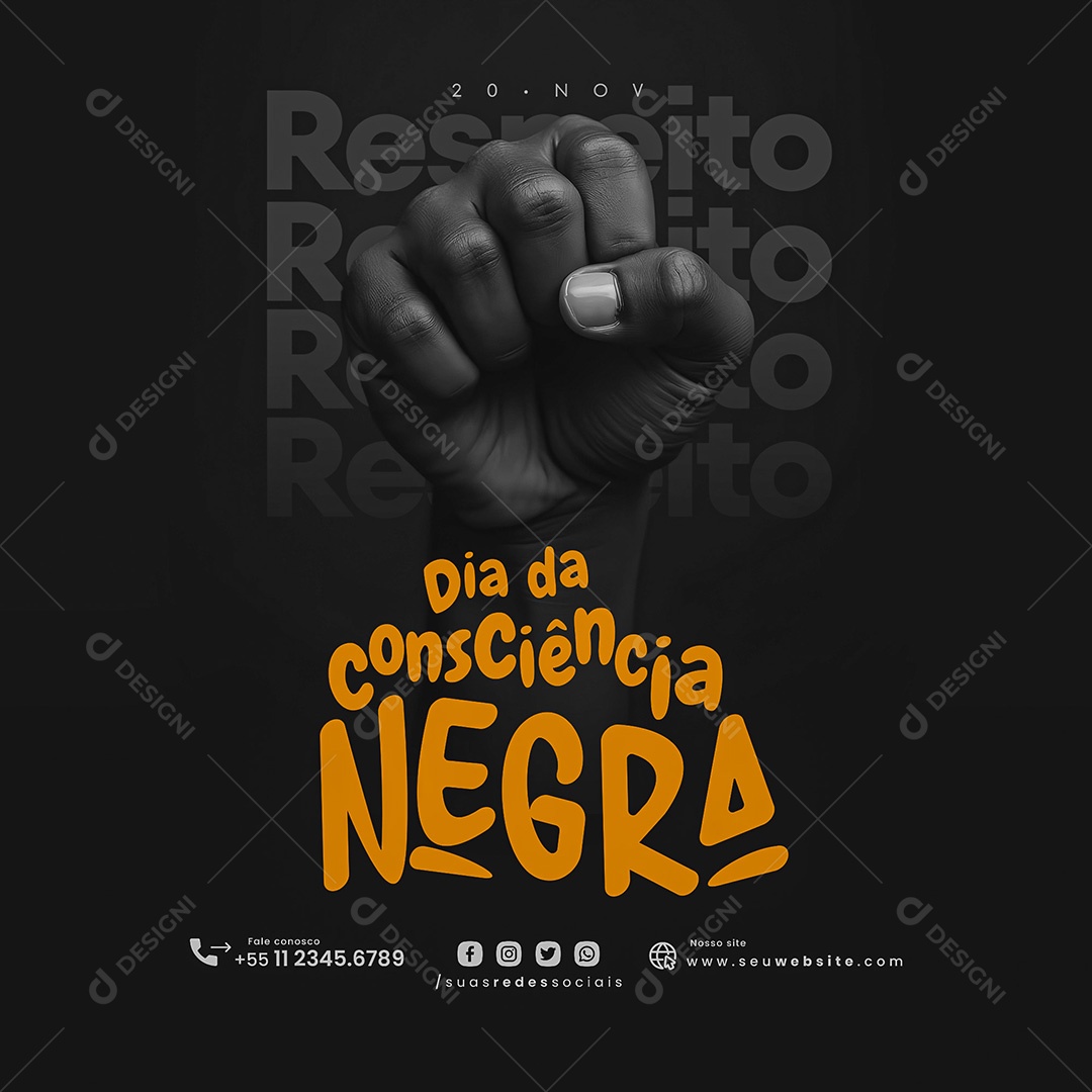 Social Media Story Dia da Consciência Negra 20 de Novembro PSD Editável