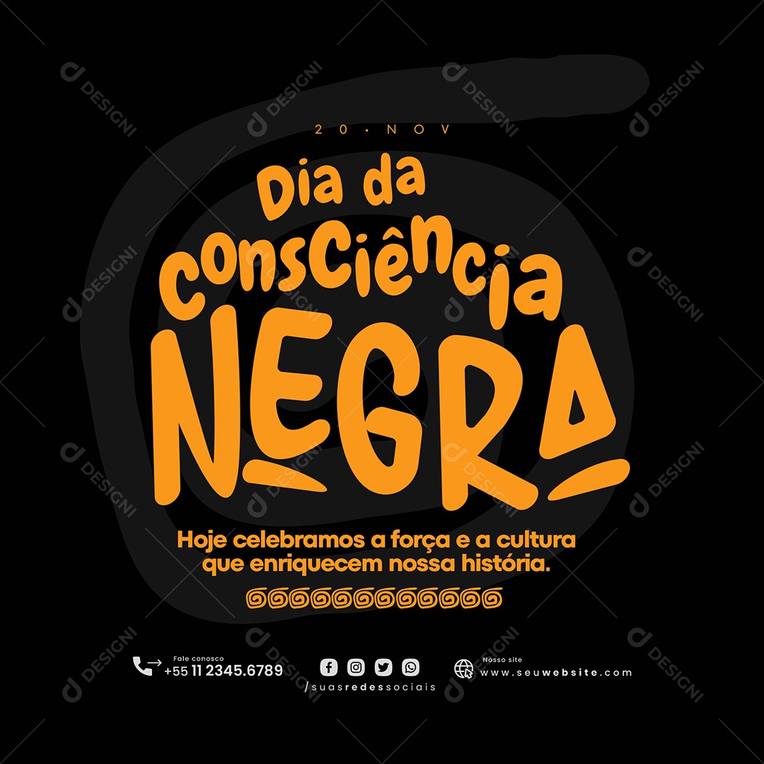 Social Media Story Dia da Consciência Negra 20 de Novembro PSD Editável