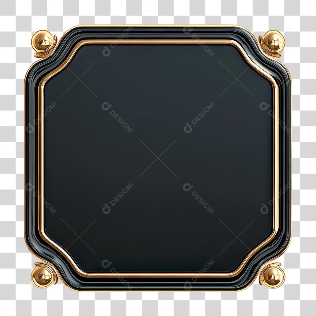 Moldura Dourada PNG Transparente