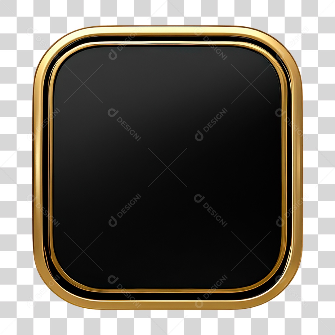 Moldura Dourada PNG Transparente