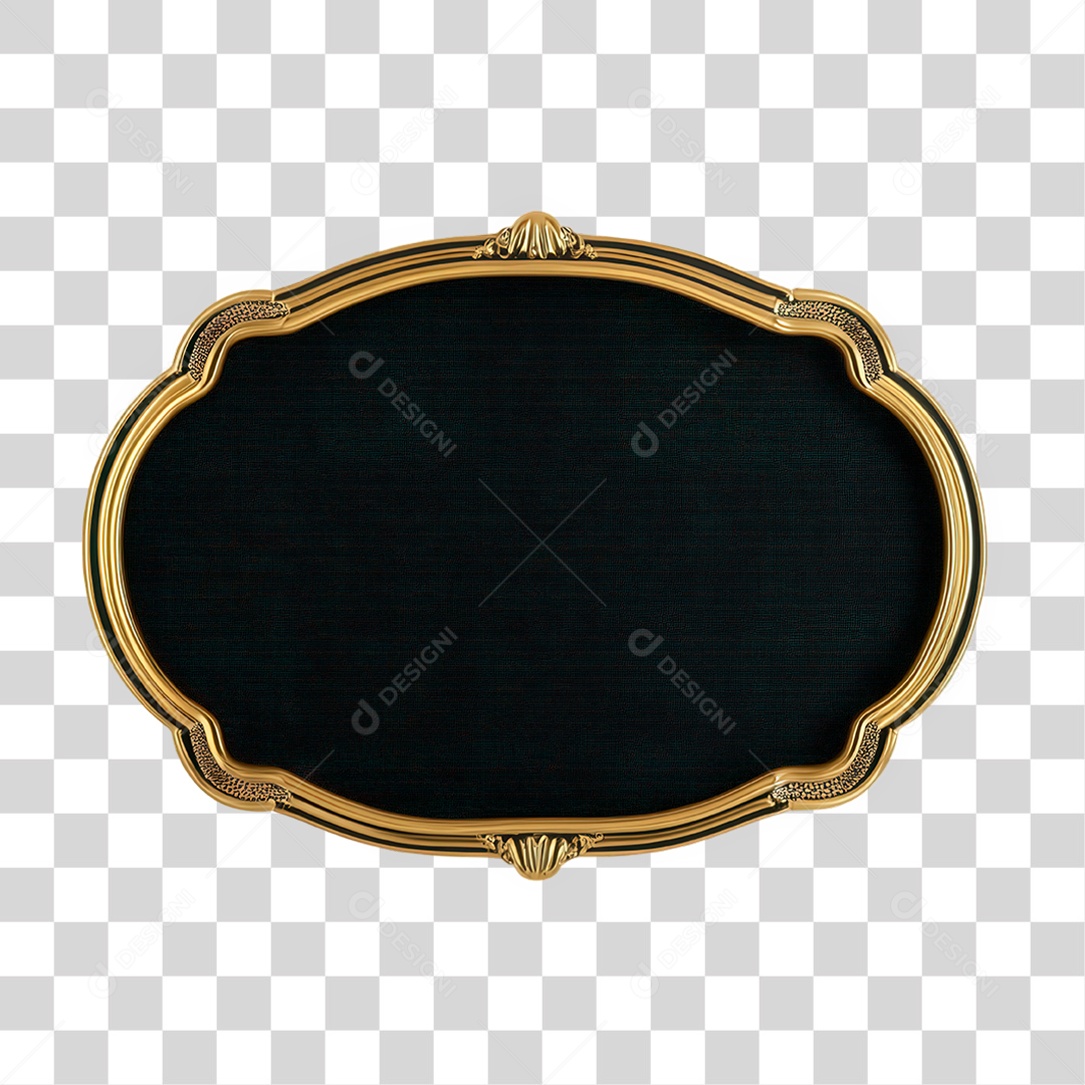 Moldura Dourada PNG Transparente