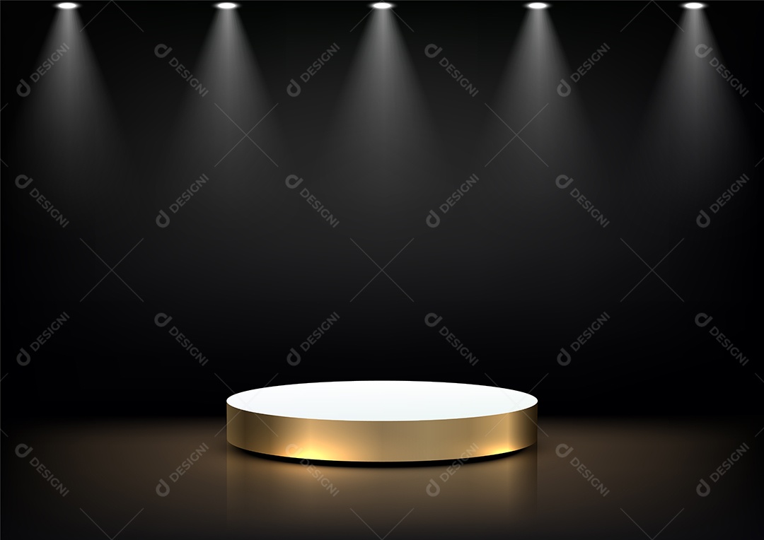 Modelo de Cenário de Pódio Vetor EPS Editável