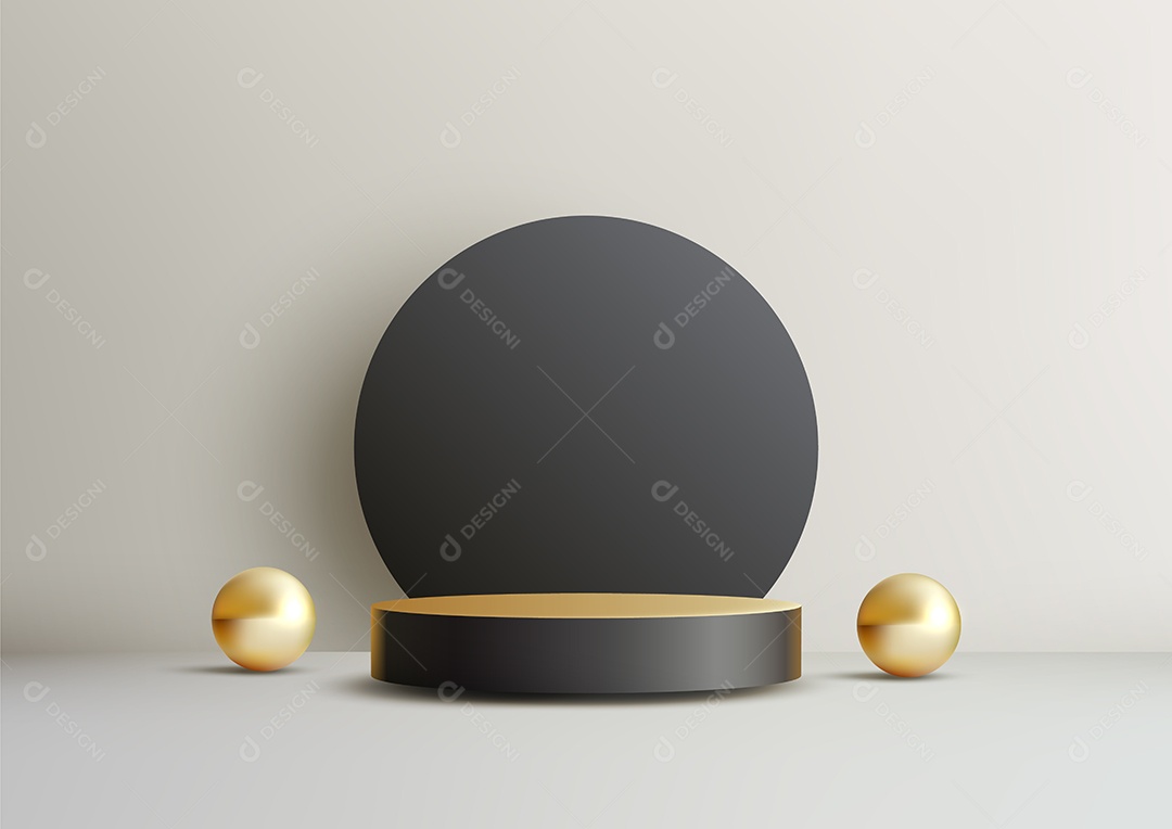 Modelo de Cenário de Pódio Vetor EPS Editável