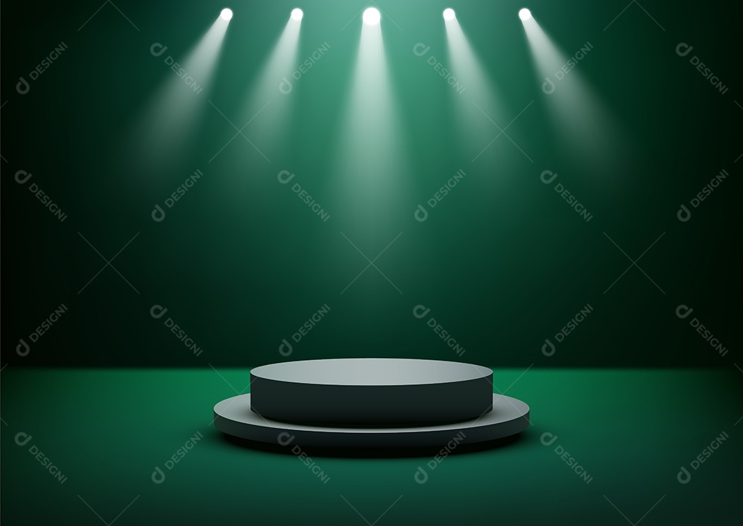 Modelo de Cenário de Pódio Vetor EPS Editável