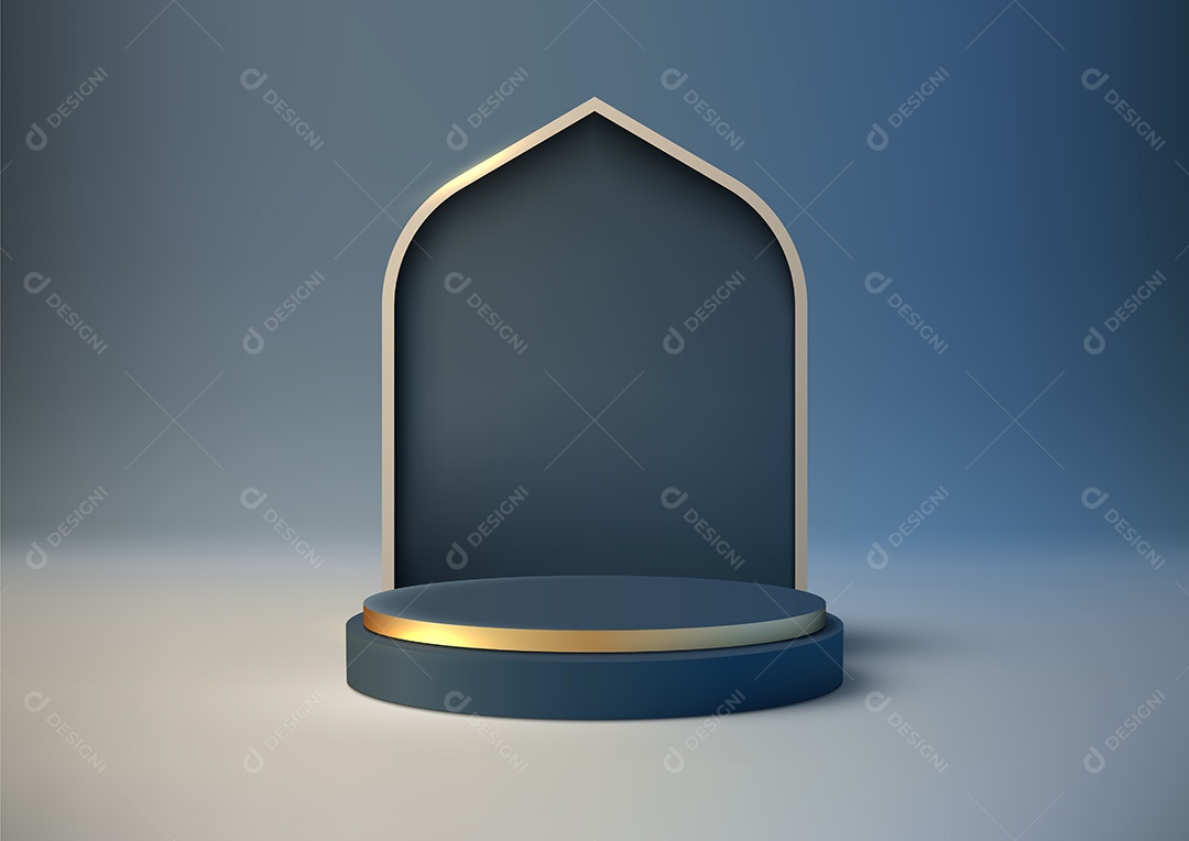 Modelo de Cenário de Pódio Vetor EPS Editável