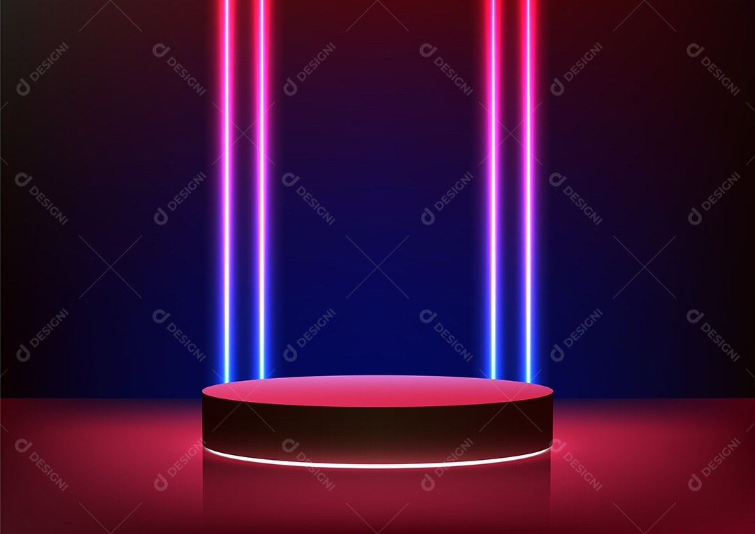 Modelo de Cenário de Pódio Vetor EPS Editável