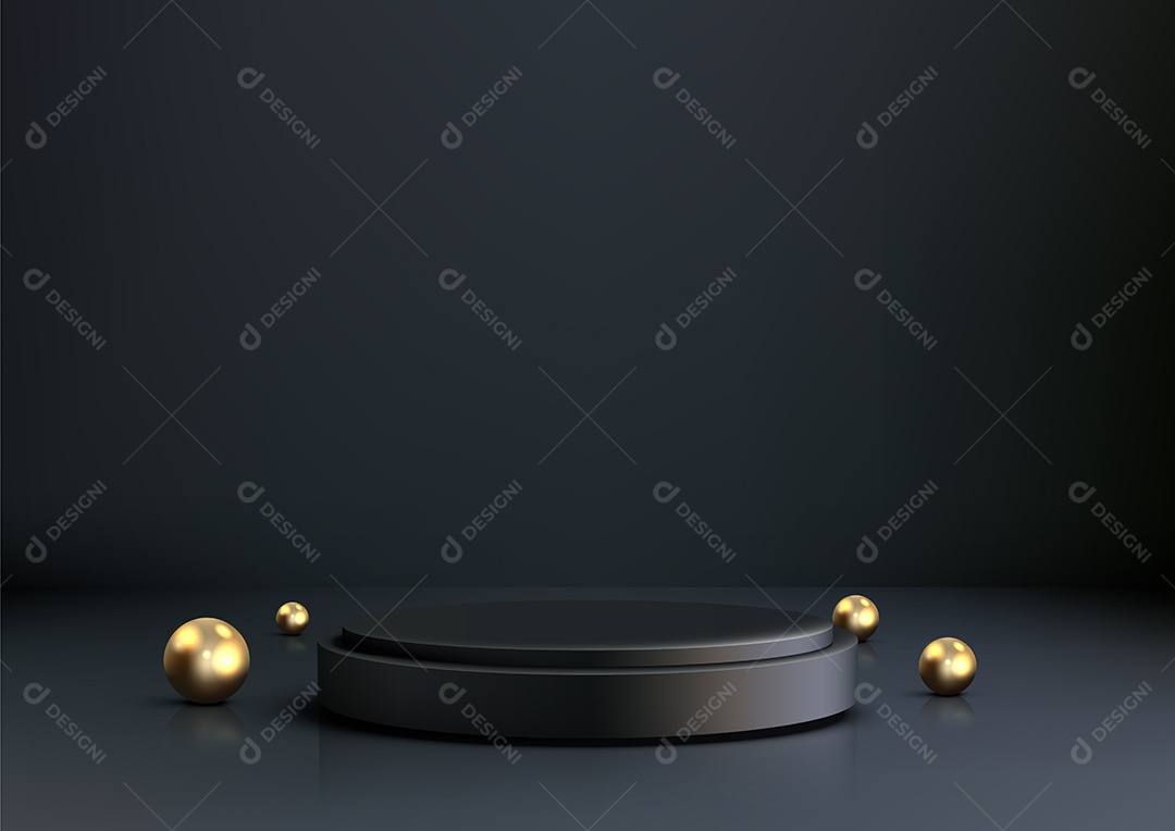 Modelo de Cenário de Pódio Vetor EPS Editável