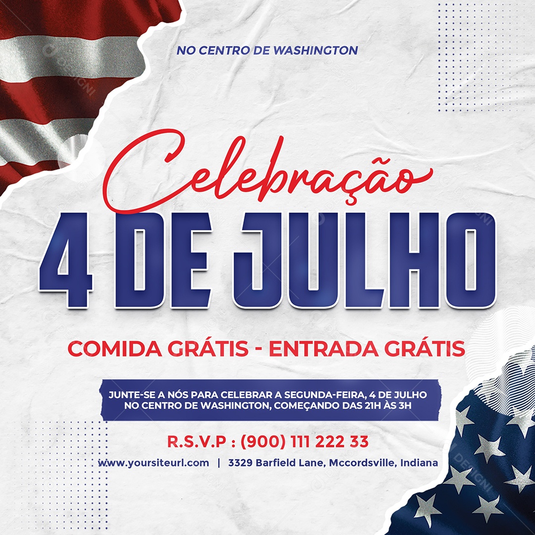 Celebração 4 De Julho PSD Editável