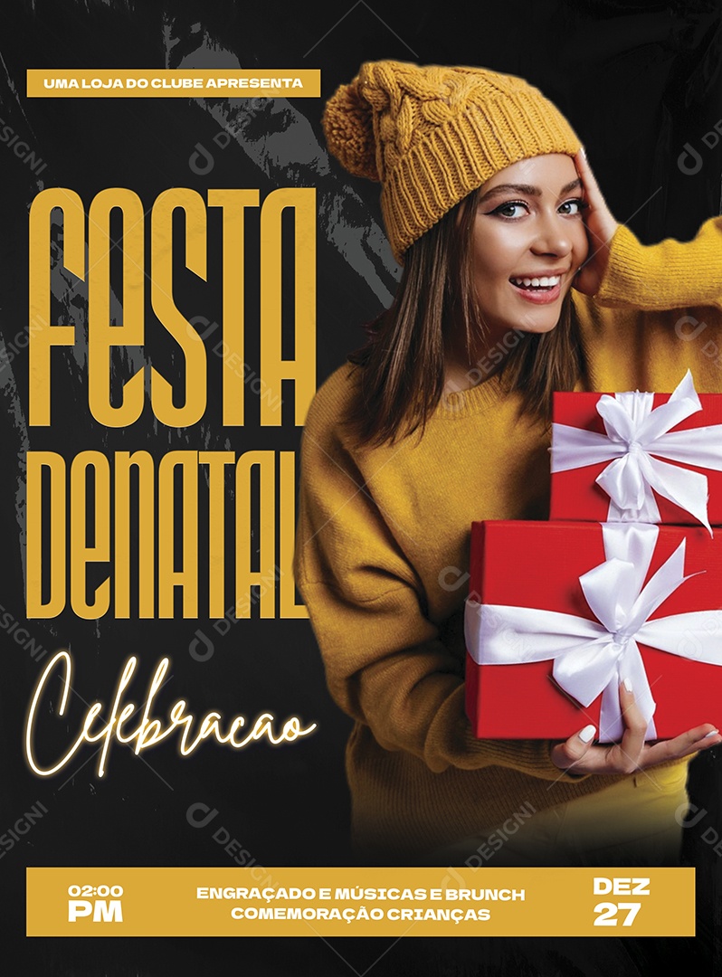 Feliz Natal 25 de Dezembro Social Media PSD Editável