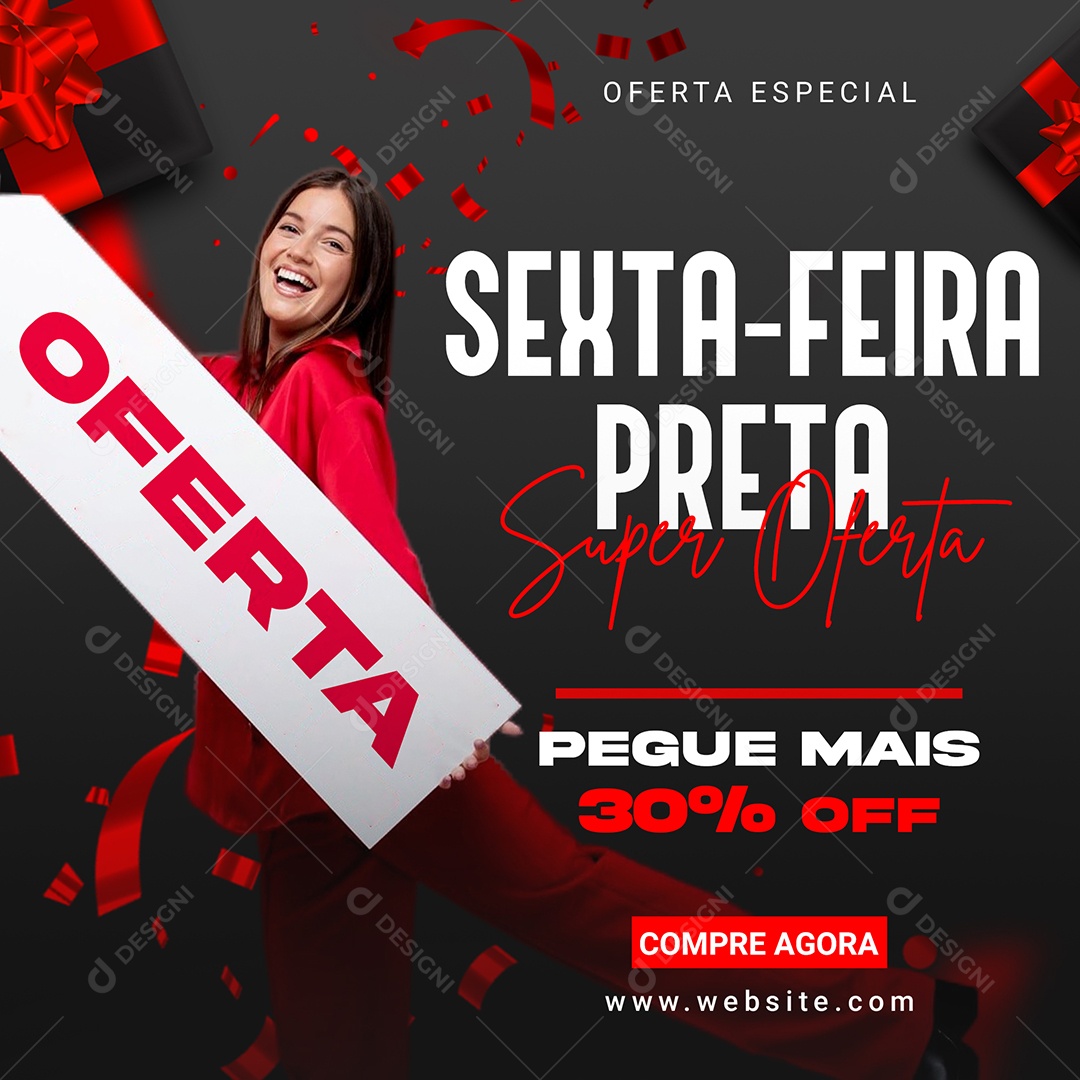 Banner Black Friday Oferta Social Media PSD Editável
