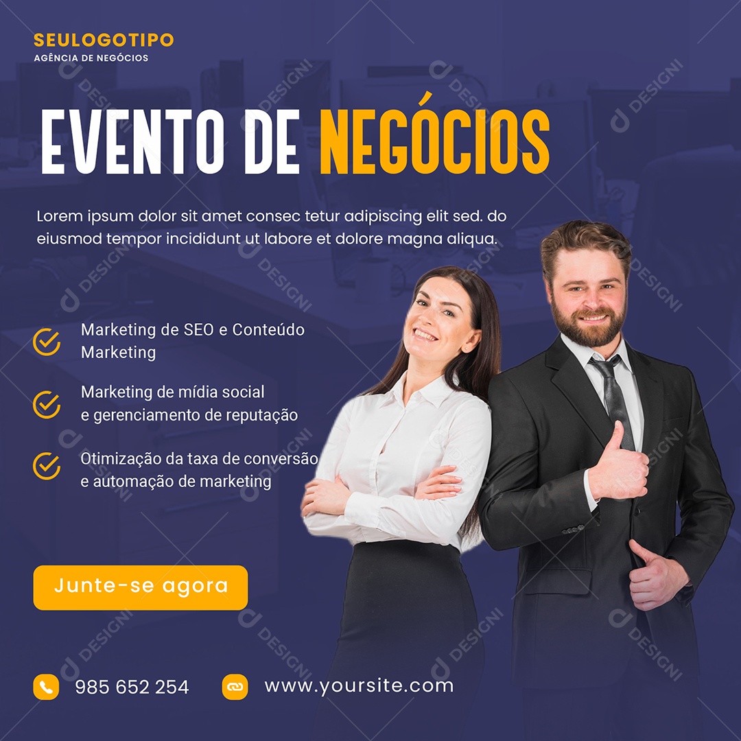Evento De Negócios Social Media PSD Editável