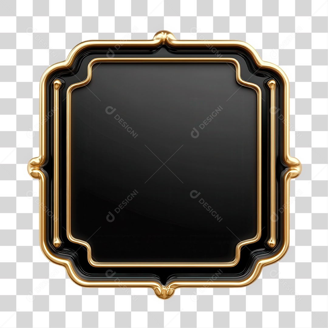 Moldura Dourada PNG Transparente