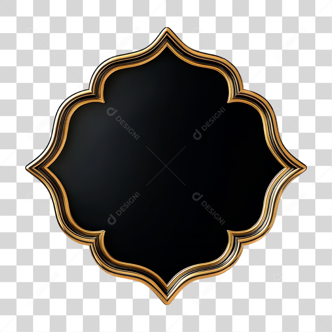 Moldura Dourada PNG Transparente