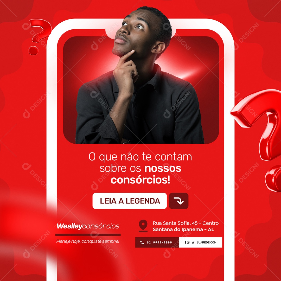 O Que Não Te Contam Sobre os Nossos Consórcios Social Media PSD Editável