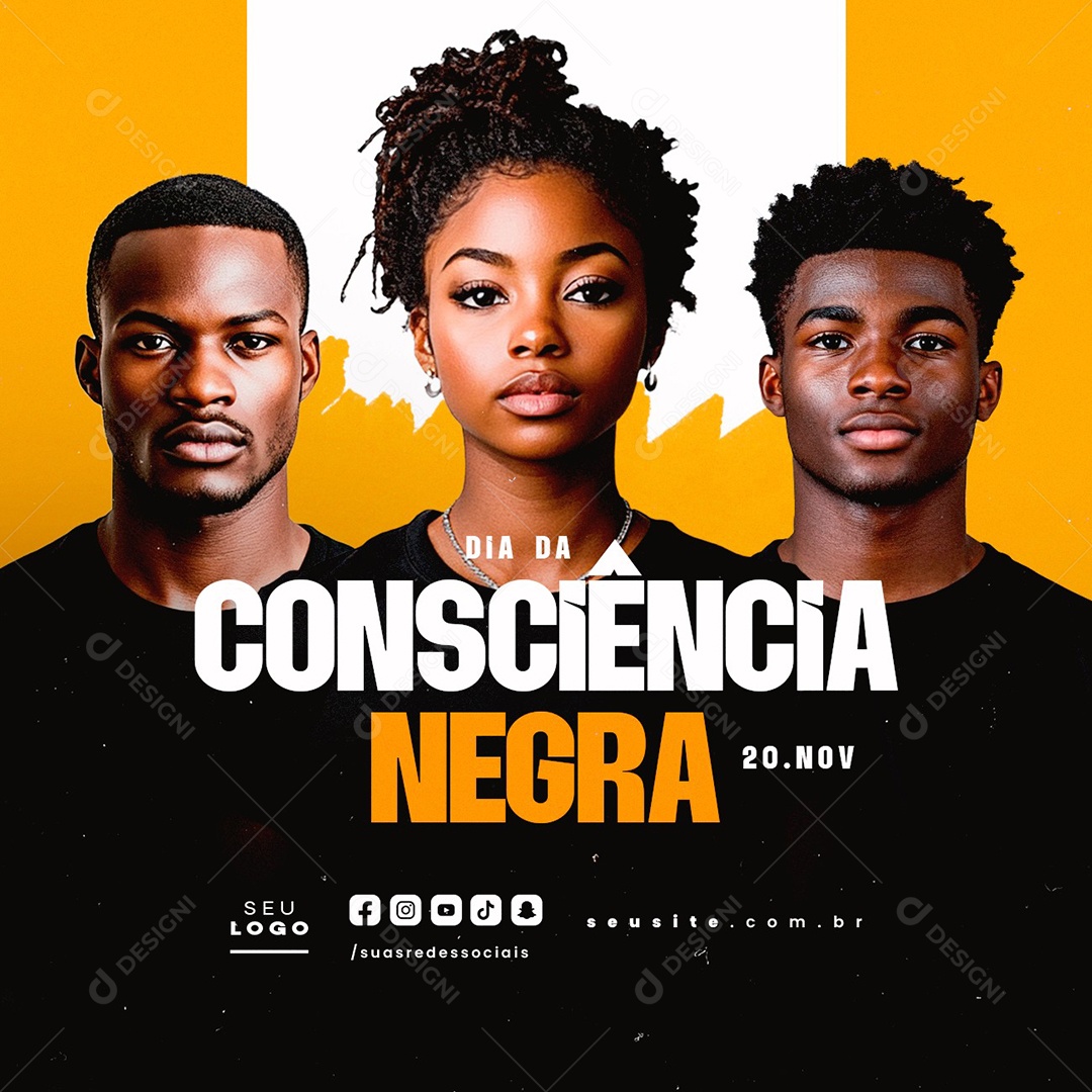 Social Media Dia da Consciência Negra 20 de Novembro PSD Editável