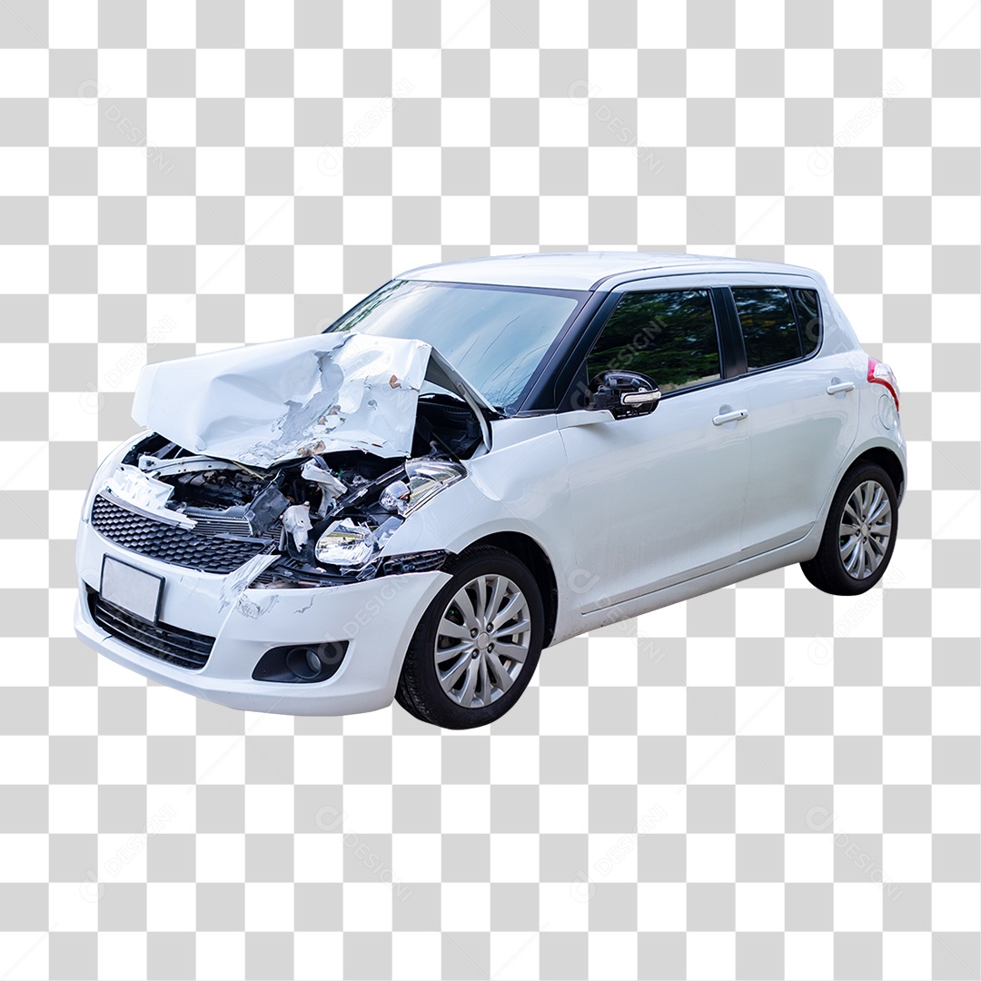 Carro Batido Amassado PNG Transparente