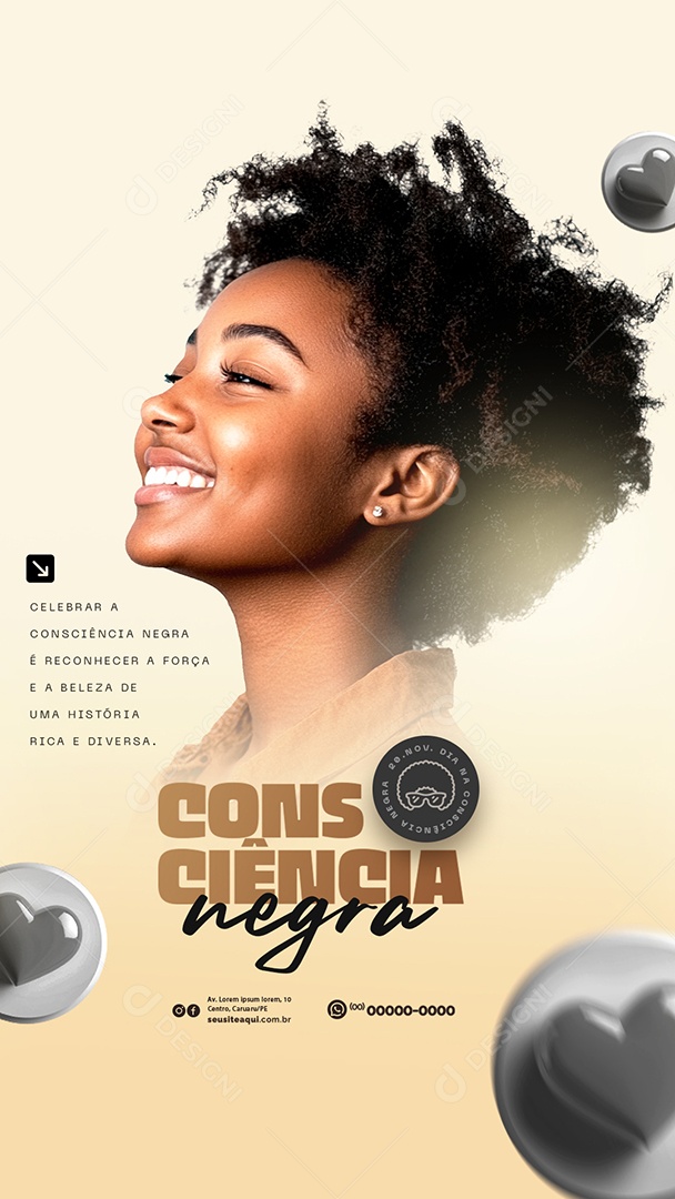 Story Dia da Consciência Negra 20 de Novembro Social Media PSD Editável