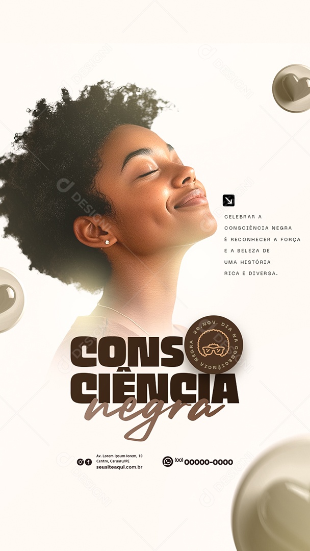 Story Dia da Consciência Negra 20 de Novembro Social Media PSD Editável