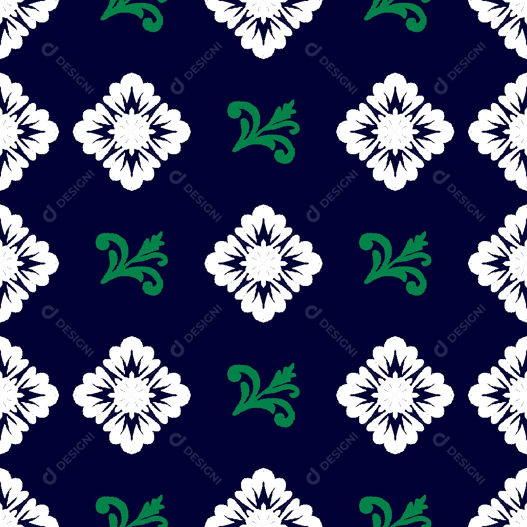 Padrão de Flores Ilustração Vetor EPS