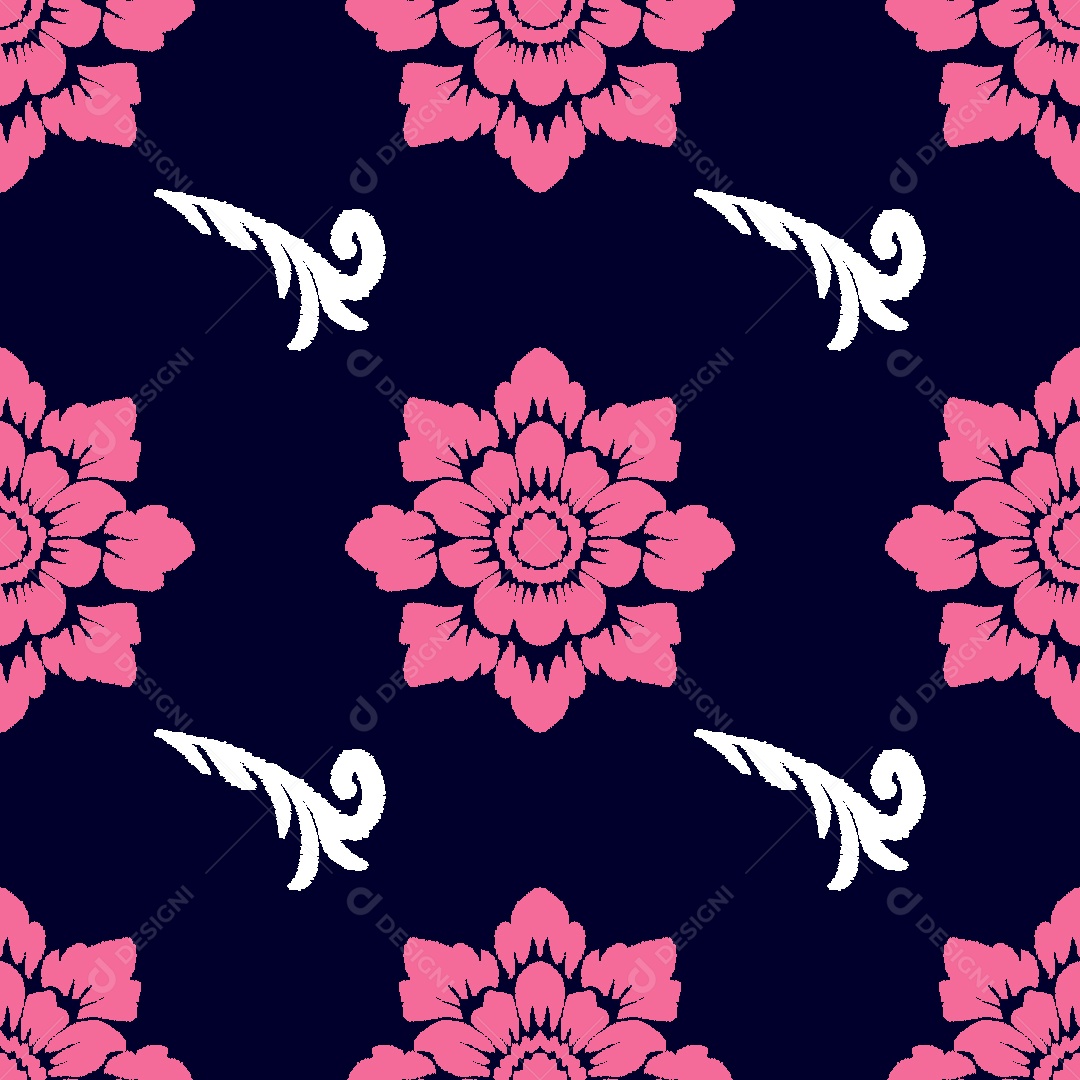 Padrão de Flores Ilustração Vetor EPS