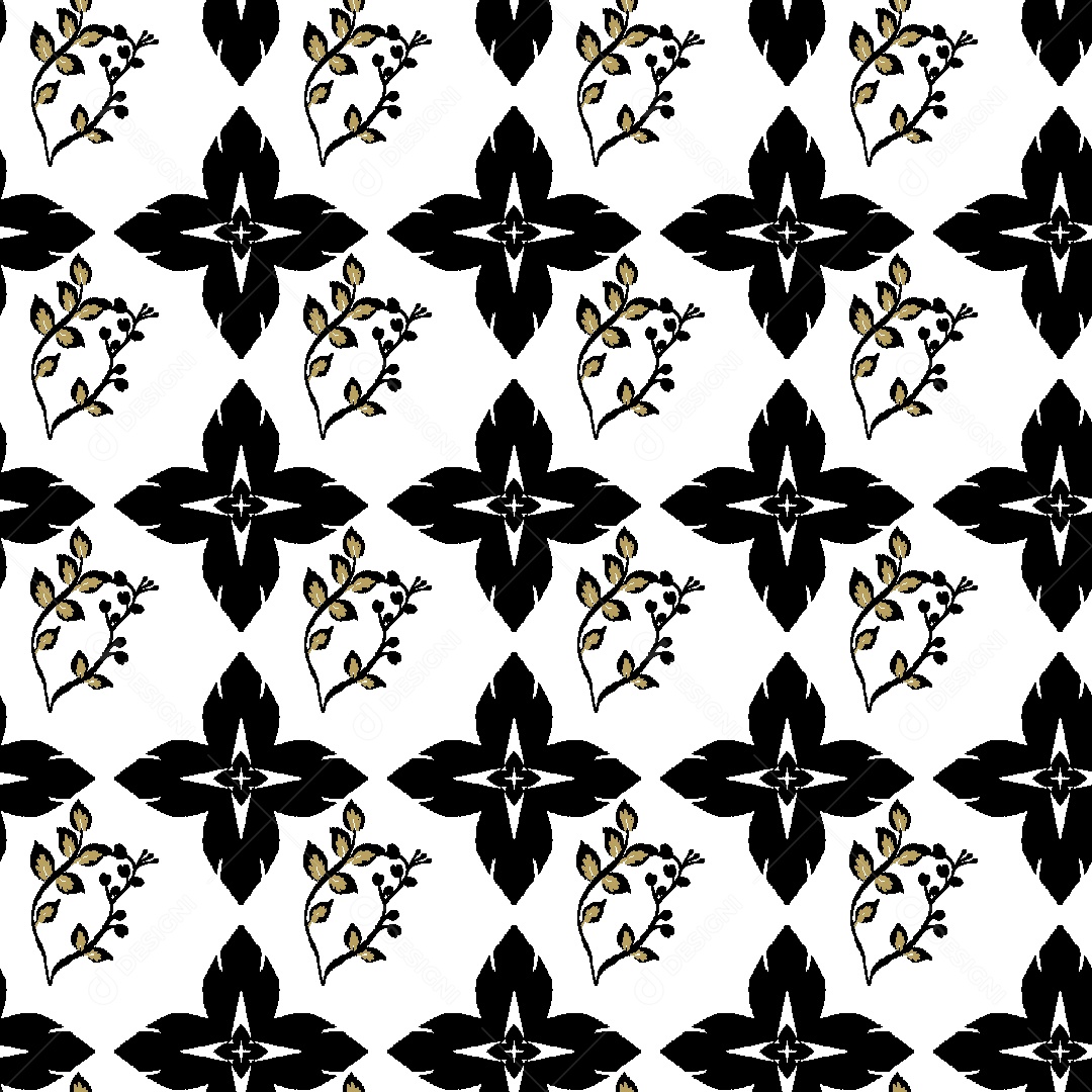 Padrão de Flores Ilustração Vetor EPS