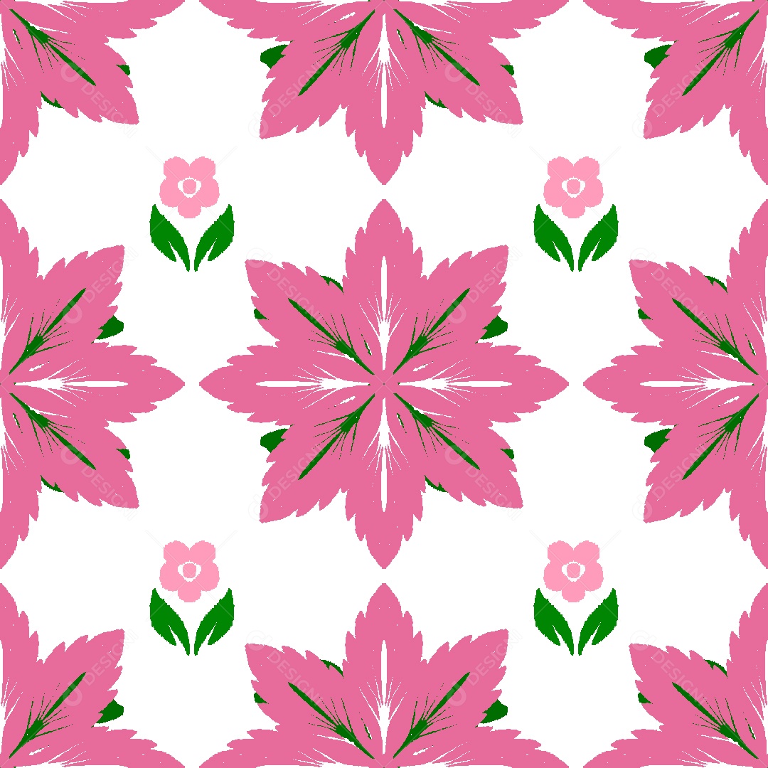 Padrão de Flores Ilustração Vetor EPS