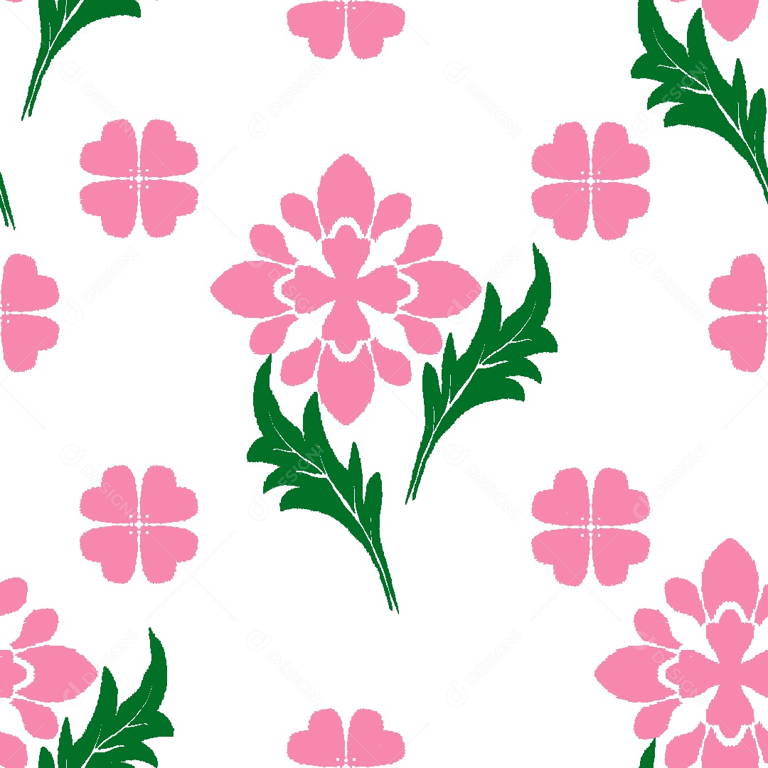 Padrão de Flores Ilustração Vetor EPS