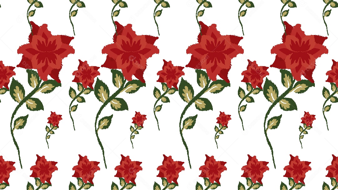 Padrão de Flores Ilustração Vetor EPS