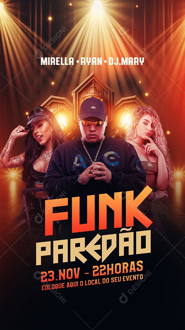 Story Flyer Funk Paredão Social Media PSD Editável