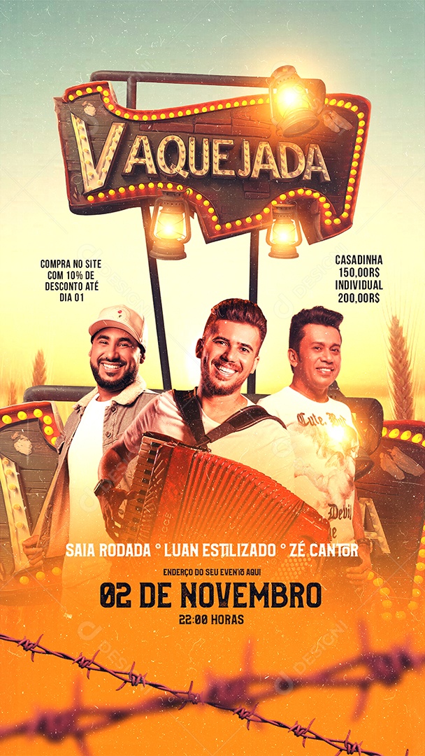 Story Flyer Vaquejada Social Media PSD Editável