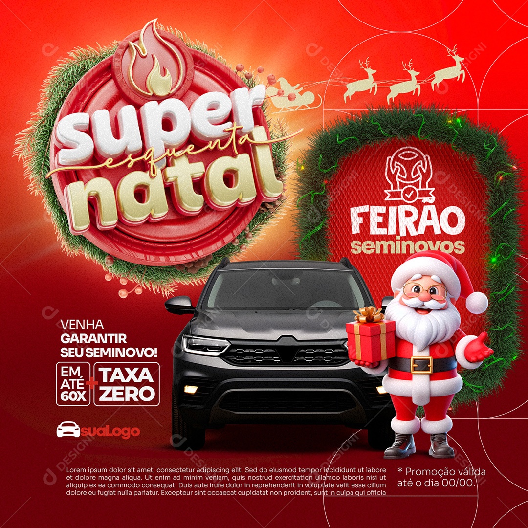 Super Esquenta de Natal Concessionária Social Media PSD Editável