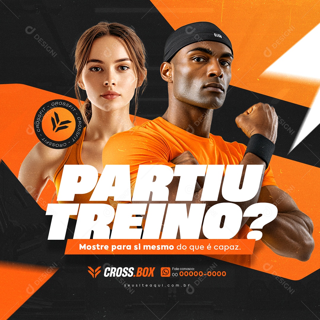 Academia Crossfit Partiu Treino Social Media PSD Editável