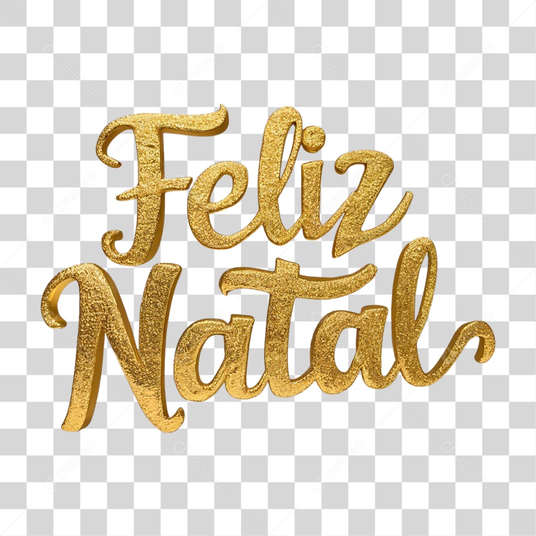 Feliz Natal Texto 3D PNG Transparente