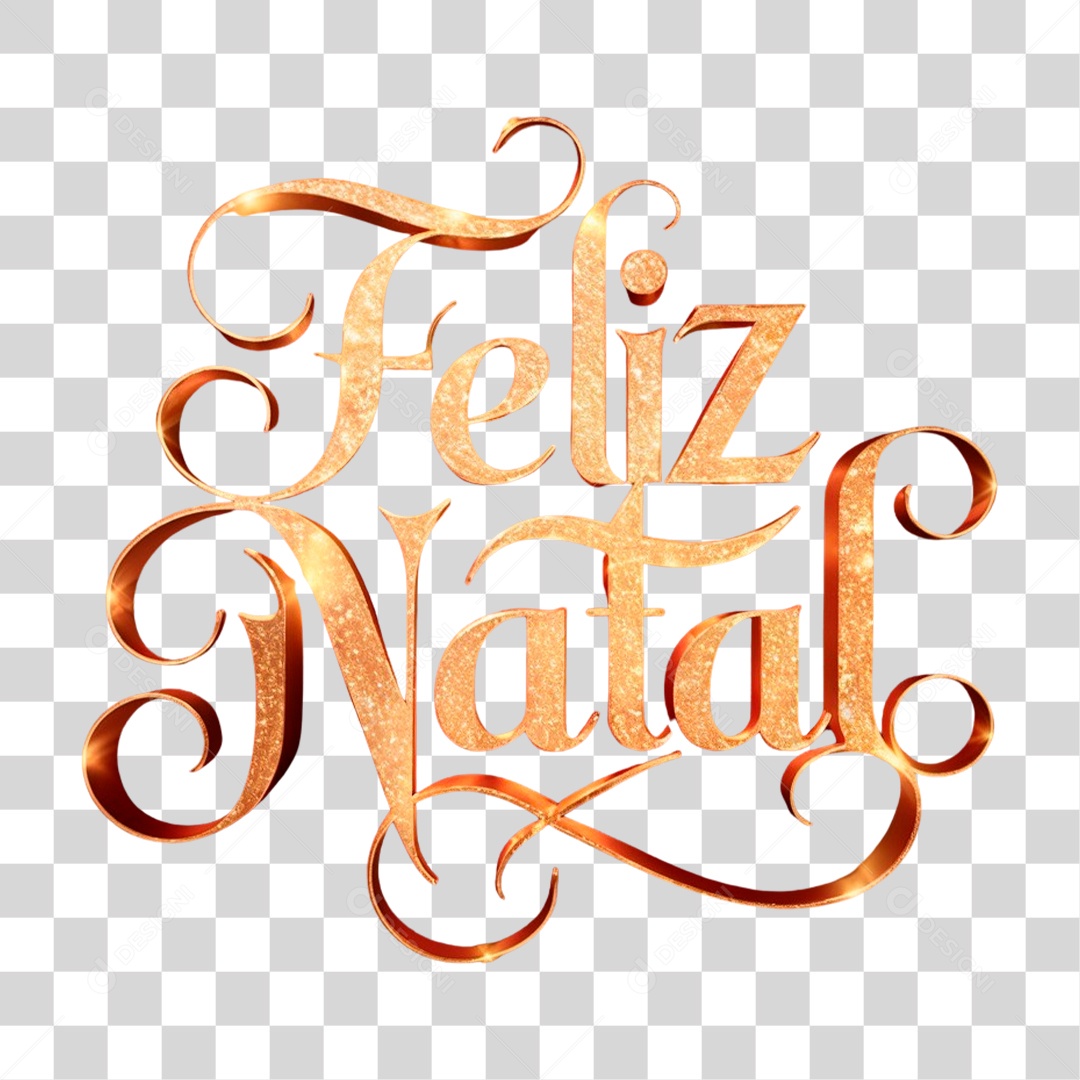 Feliz Natal Texto 3D PNG Transparente